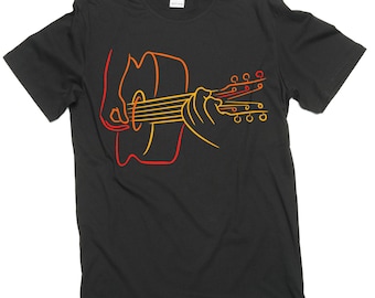 Herren Gitarre 3D T-shirt Gitarrist Geschenke Musik Musiker Geschenkideen Geburtstagsgeschenk Shirt Weihnachtsgeschenk Shirt für ihn Papa Mann