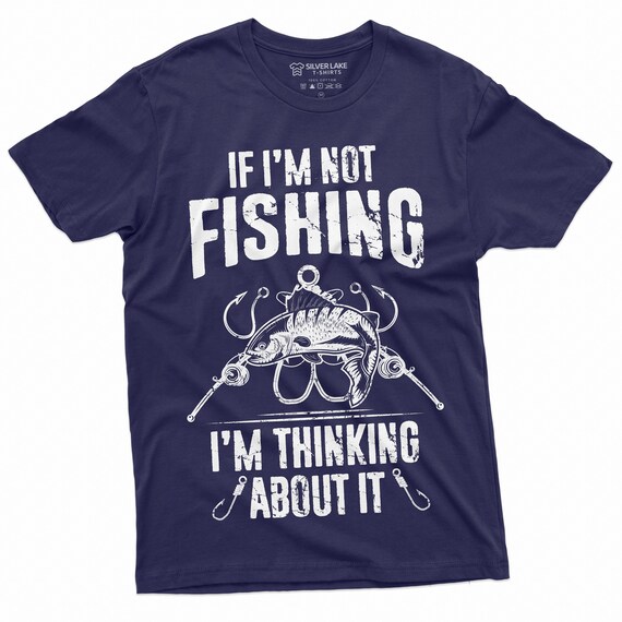 Men's Fishing Shirt Thinking About Fishing Tshirt Funny Fishing