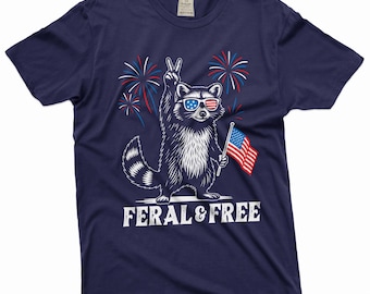 Herren Waschbär Shirt, lustiges 4. Juli T-Shirt, Vaterländisches Waschbär Shirt, Unabhängigkeitstag T-Shirt, USA Waschbär T-Shirt Unisex Shirt