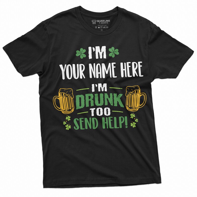 T-shirts De Fête De La Saint-Patrick Pour Couple - Taille M, Noir - Marque Silver Lake - Neufs Avec étiquettes