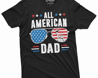 Camisa de papá estadounidense para hombres Papá 4 de julio Camisas Papá Regalos patrióticos Camisa de libertad EE. UU. Camiseta con bandera estadounidense para él Papá Papá Padre Papá