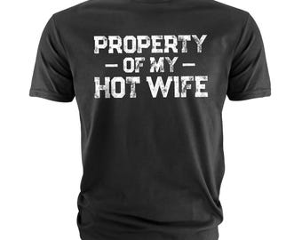 Herr rolig T-shirt med dragkedja, min heta frus egendom, skämt, make, make, hubby, födelsedagspresenter, årsdag, alla hjärtans dag-present