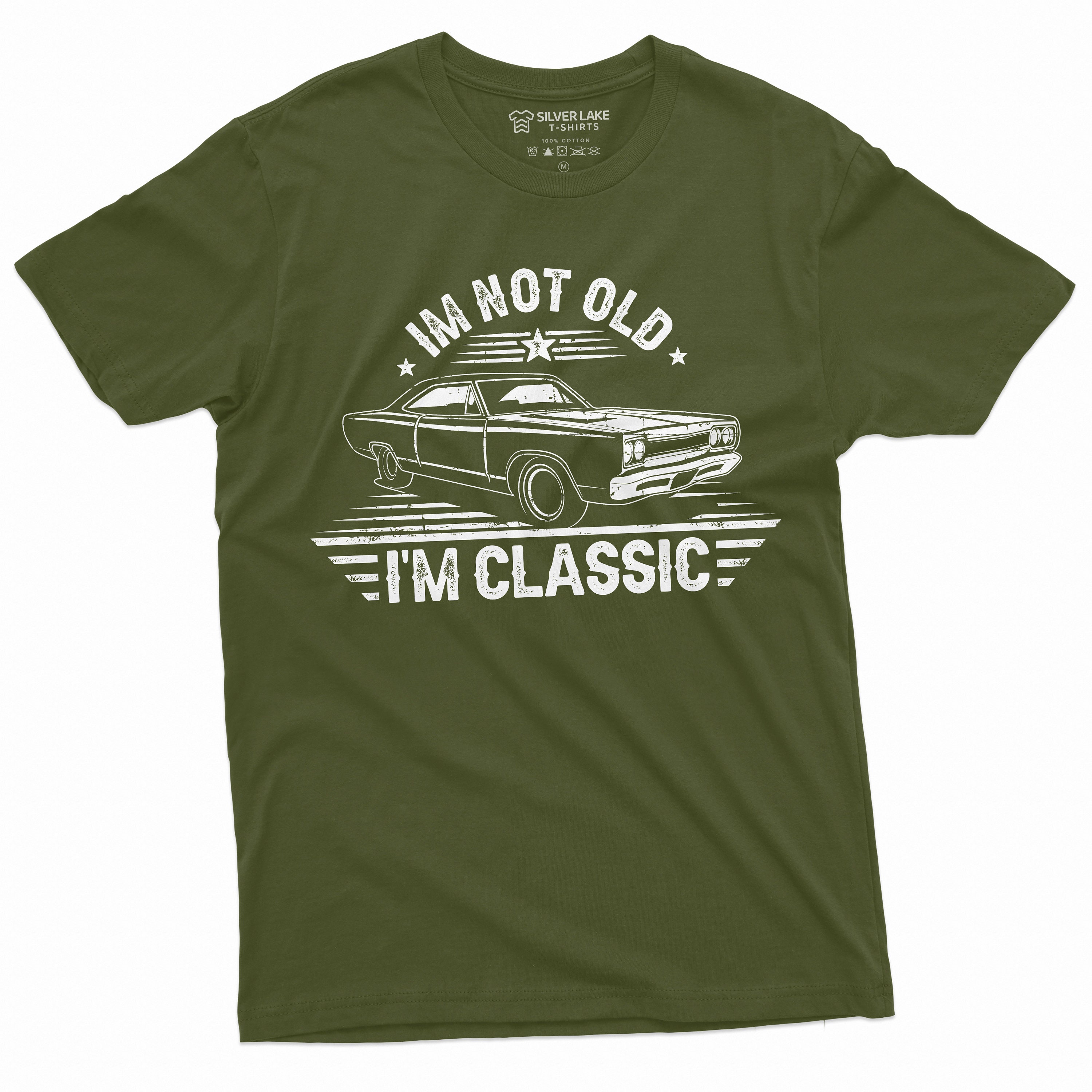 Tシャツ・カットソー IONSEOUL Vintage Old Car Print Overfit T-shirt JE1141 Amazon.com: I'm Not Old I'm Classic Car Vintage Born In 1938