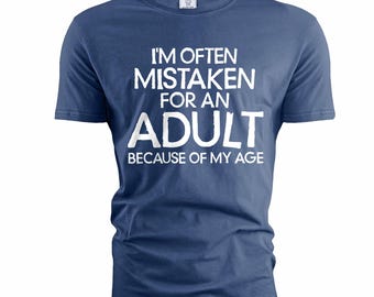 Camiseta divertida para hombre con frase humorística, regalo gracioso, camiseta de broma, camiseta que a menudo se confunde con una camiseta para adultos, camiseta de broma para adultos para él y ella, unisex