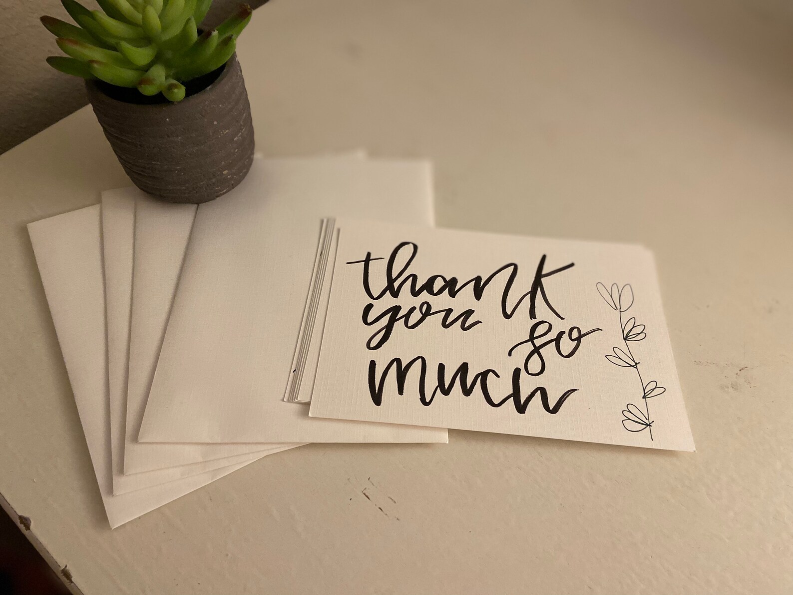 10 pack of 4x6 Thank You Card Set Hand written Thank You Etsy