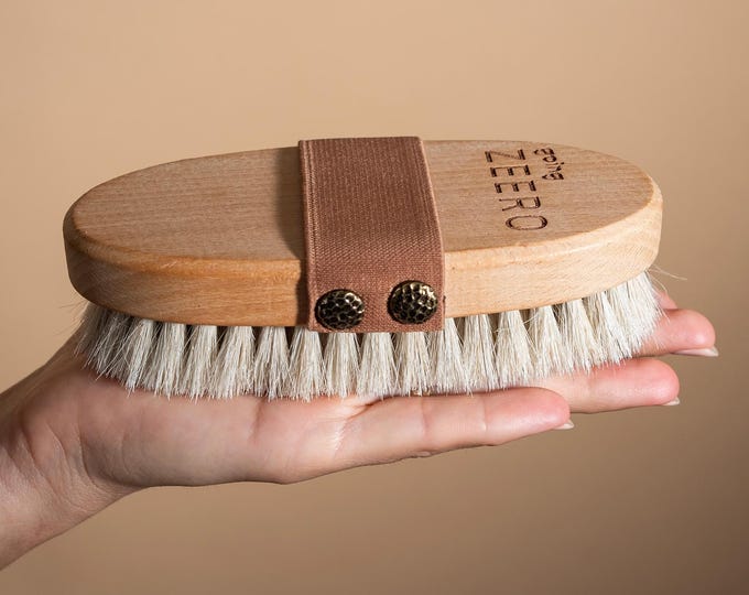 Natural Horsehair Body Brush: Exfoliating, Lymphatic Support