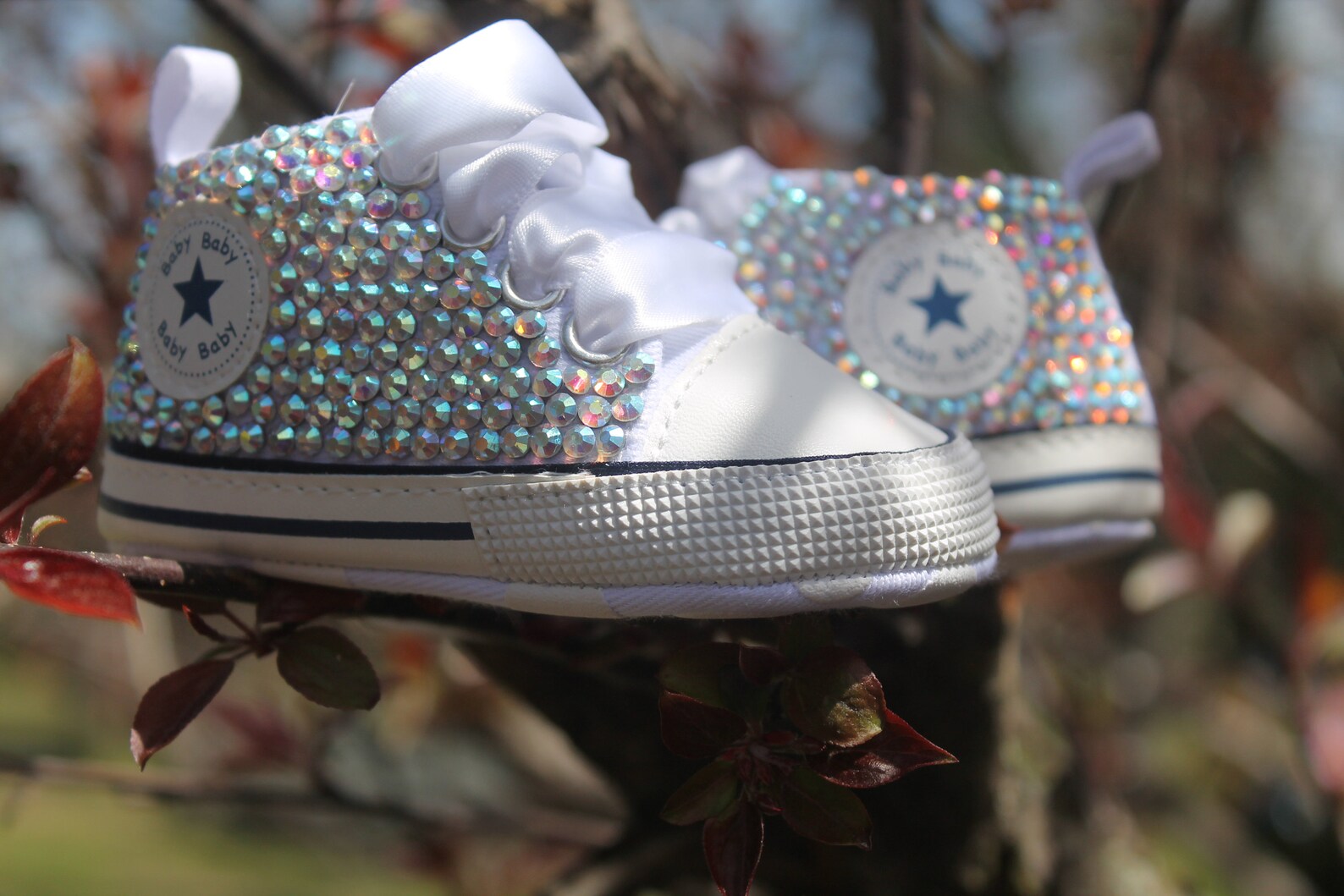 Bling Converse Style Diamond Bedazzled girl shoes