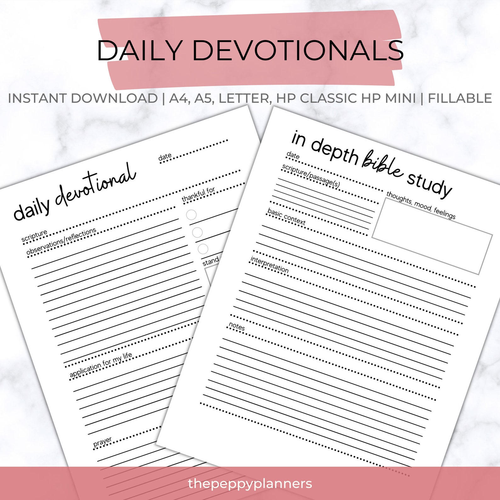 Printable Devotional Journal Prayer Journal Bible Study Etsy