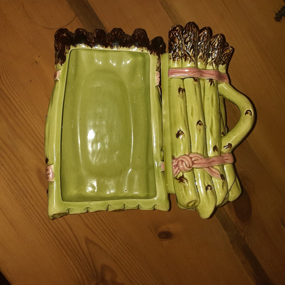 Bordallo Pinheiro Majolica Asparagus Tureen Sauce Serving Dish Etsy UK