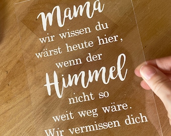 Memorial sign for the deceased, wedding decoration, remembrance of the deceased