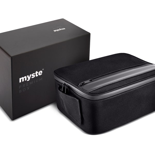 MYSTE XXXL Storage Box (UK stock) Odor proof, Lockable, Stash Box Premium Black, Stashbox Smell-Proof, Extra Large, Customizable