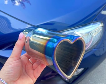 Burnt Tip Heart Exhaust – Weld On Stainless Steel Tailpipe Tip