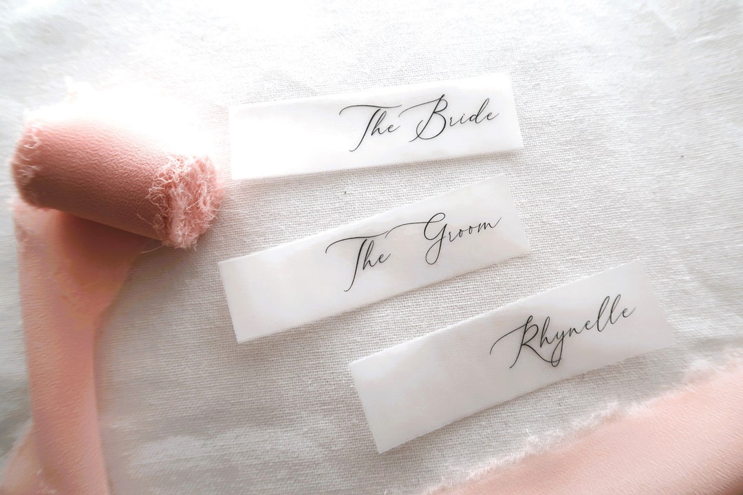 Custom Vellum Name Tags Place Tags Etsy