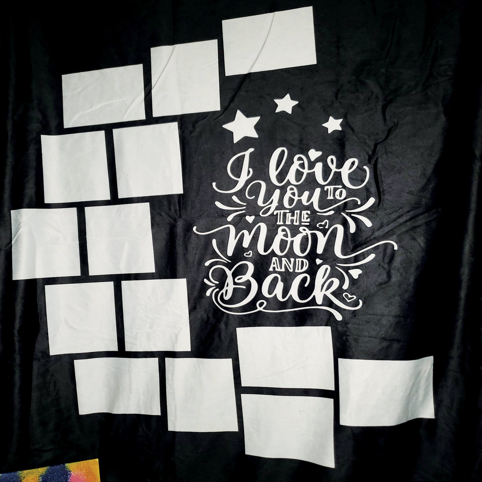 Blank I Love You To The Moon and Back Throw Blanket / Etsy