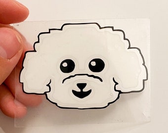 Dog Iron On Vinyl/Bichon Frise/ Custom Decals/  Furbaby
