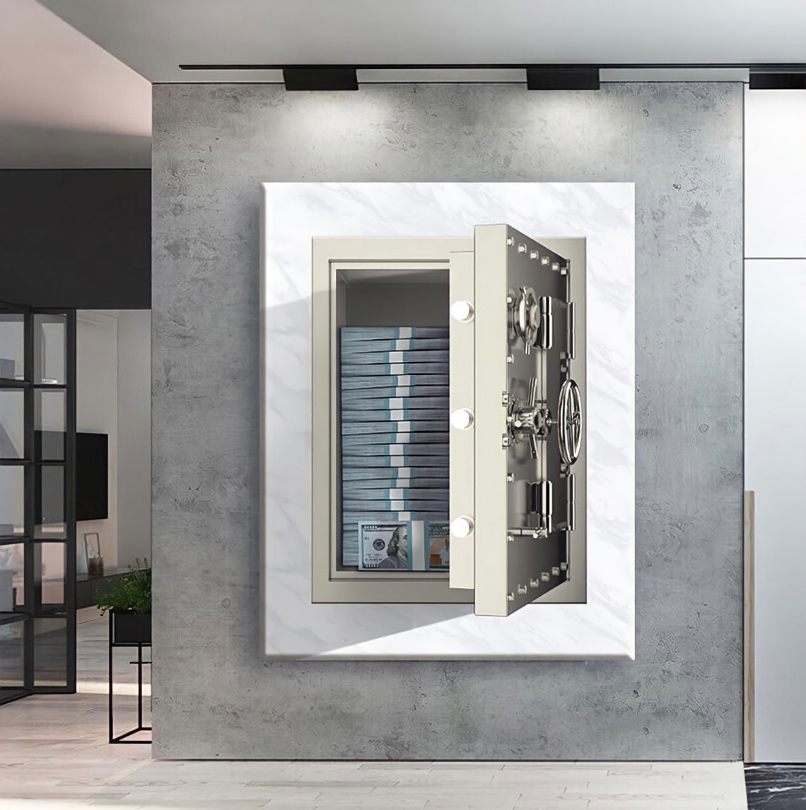 Safe With Money Canvas Art Fake Safe with Money Office Safe Etsy