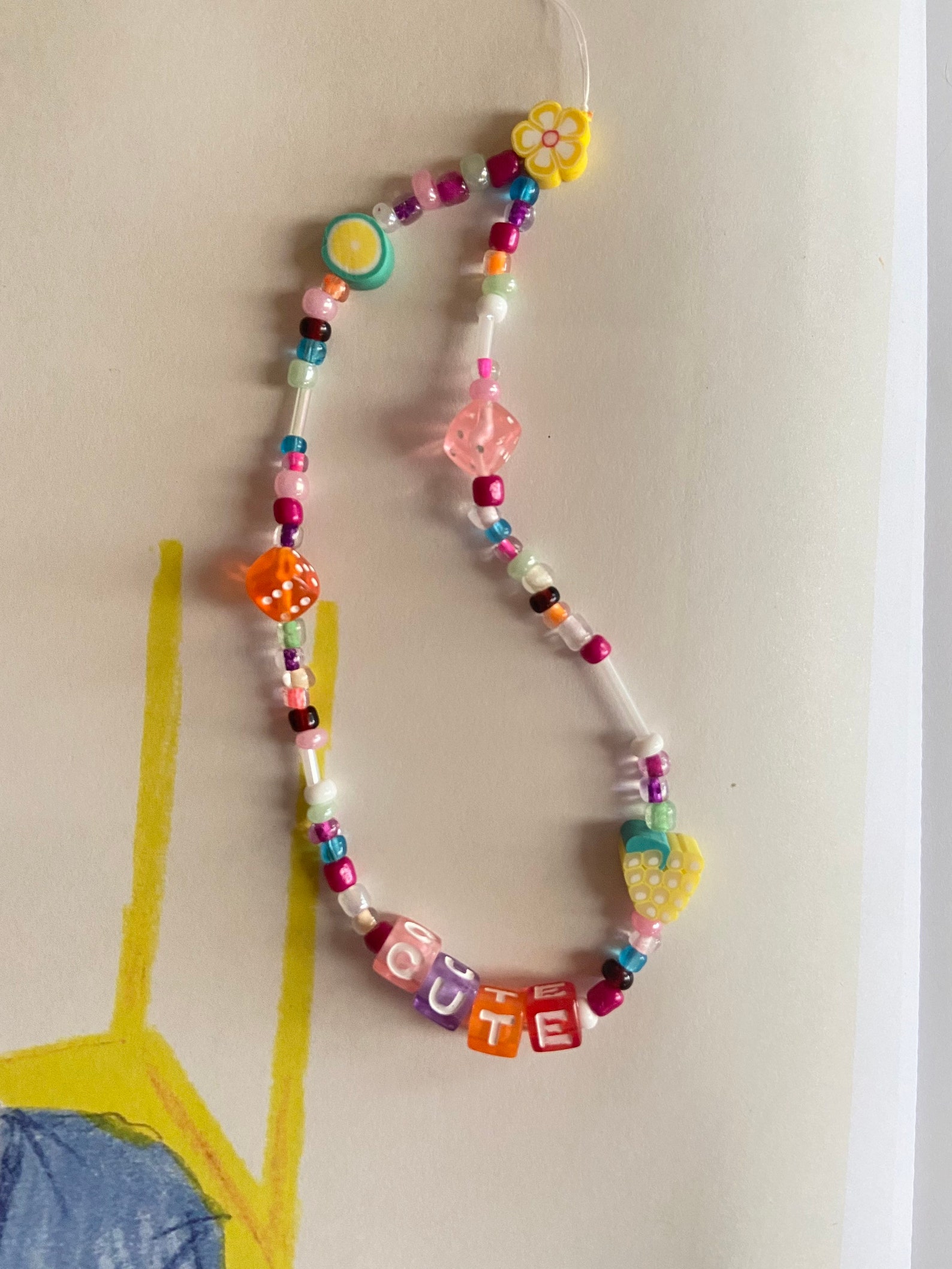 Multicoloured Phone Chain Charm Etsy