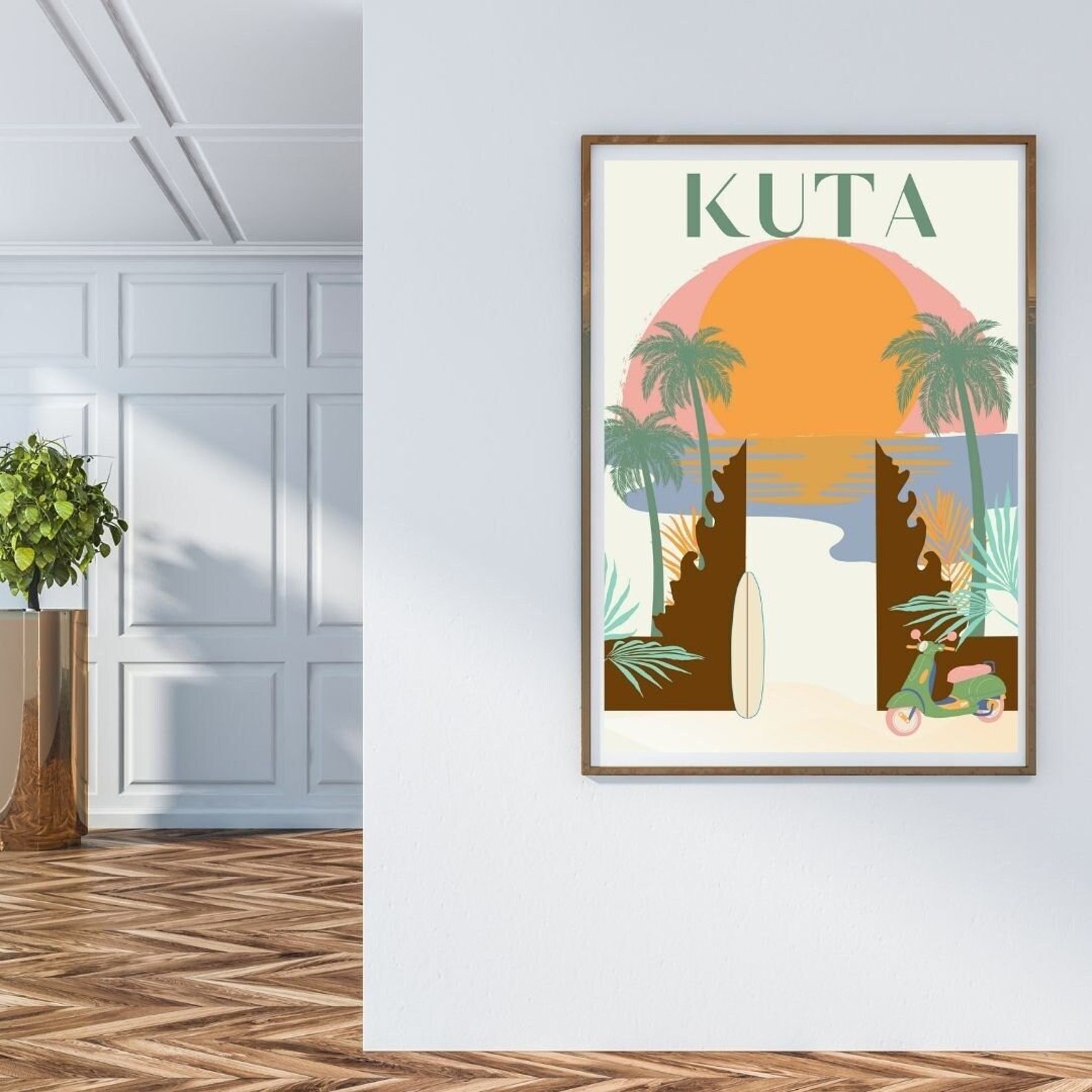 KUTA Bali Beach Surf Travel Poster UBUD Bali Travel Poster Original ...