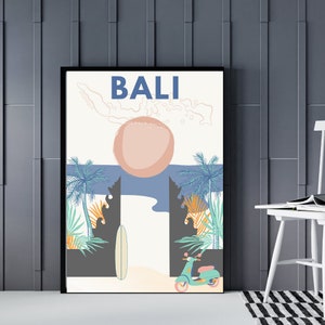 Bali Beach Travel Poster