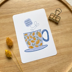 Carte d'anniversaire personnalisée | Nom de la carte d’anniversaire | Joyeux thé de naissance | Anniversaire de thé