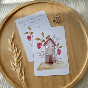 Karte Umzug | Karte Eigenheim | Neue Wohnung Glückwunsch | Aquarell