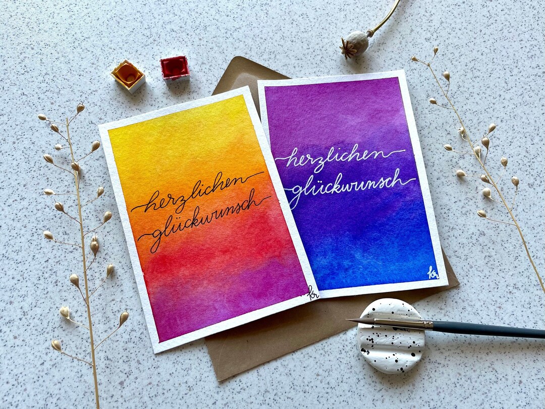 Hand Painted Postcard Postcard Set Birthday Card Greeting Card Etsy