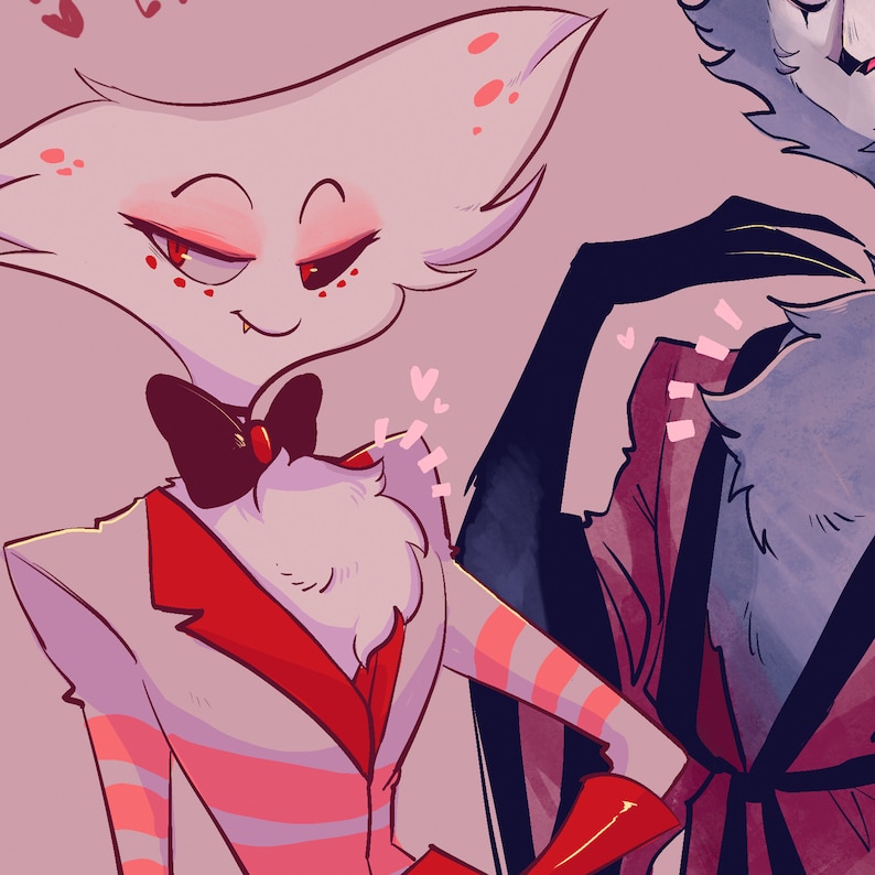 Hazbin Hotel & Helluva Boss Angel Dust and Stolas / PRINT Etsy