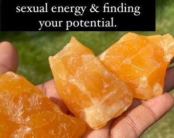 Cristal de calcita naranja