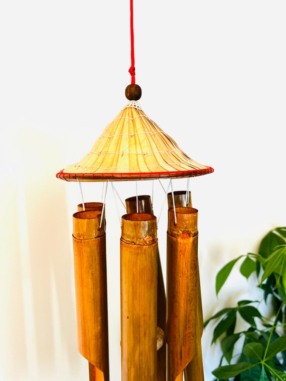 Bambus Windspiel, Garten Hof Terrasse Balkon Outdoor Indoor Windspiele  Hngedekoration, Vietnamesischer Hut Design Windspiel, Eco Geschenk -  Etsy.de