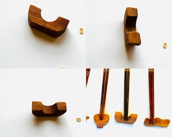 Wooden Chopsticks Rest, Table Setting Rest , Set of 7 Chopsticks Rest, Handcrafted Chopsticks Rest, Eco Gift, Japanese Style Rest