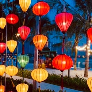 Silk Lantern, Home Décor Lantern, Outdoor Festival Decor, Vietnamese Lantern from Hoi An, Indoor Lantern Decor, Lunar New Year Lantern Decor
