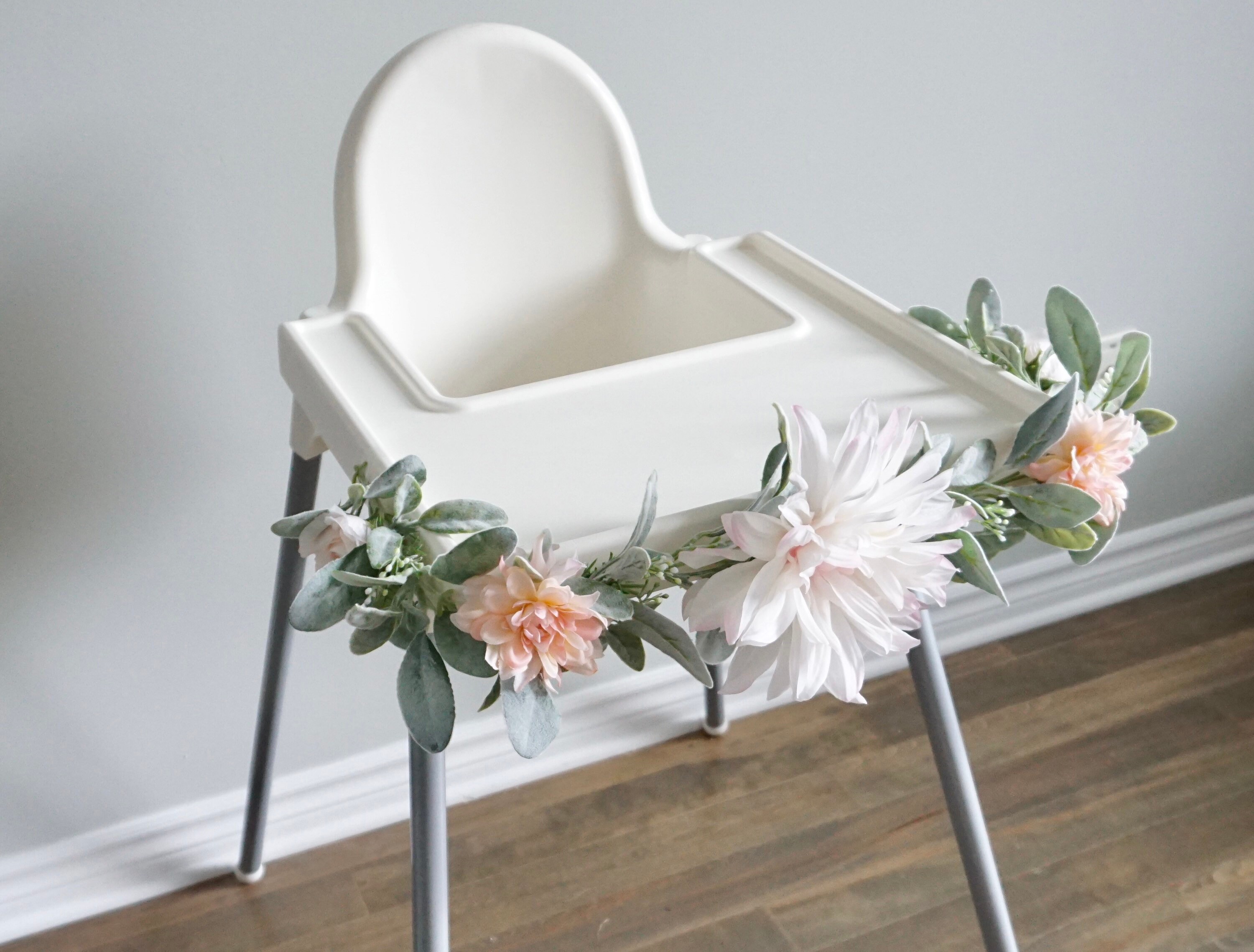 First Birthday Garland Floral Highchair Garland Flower Etsy