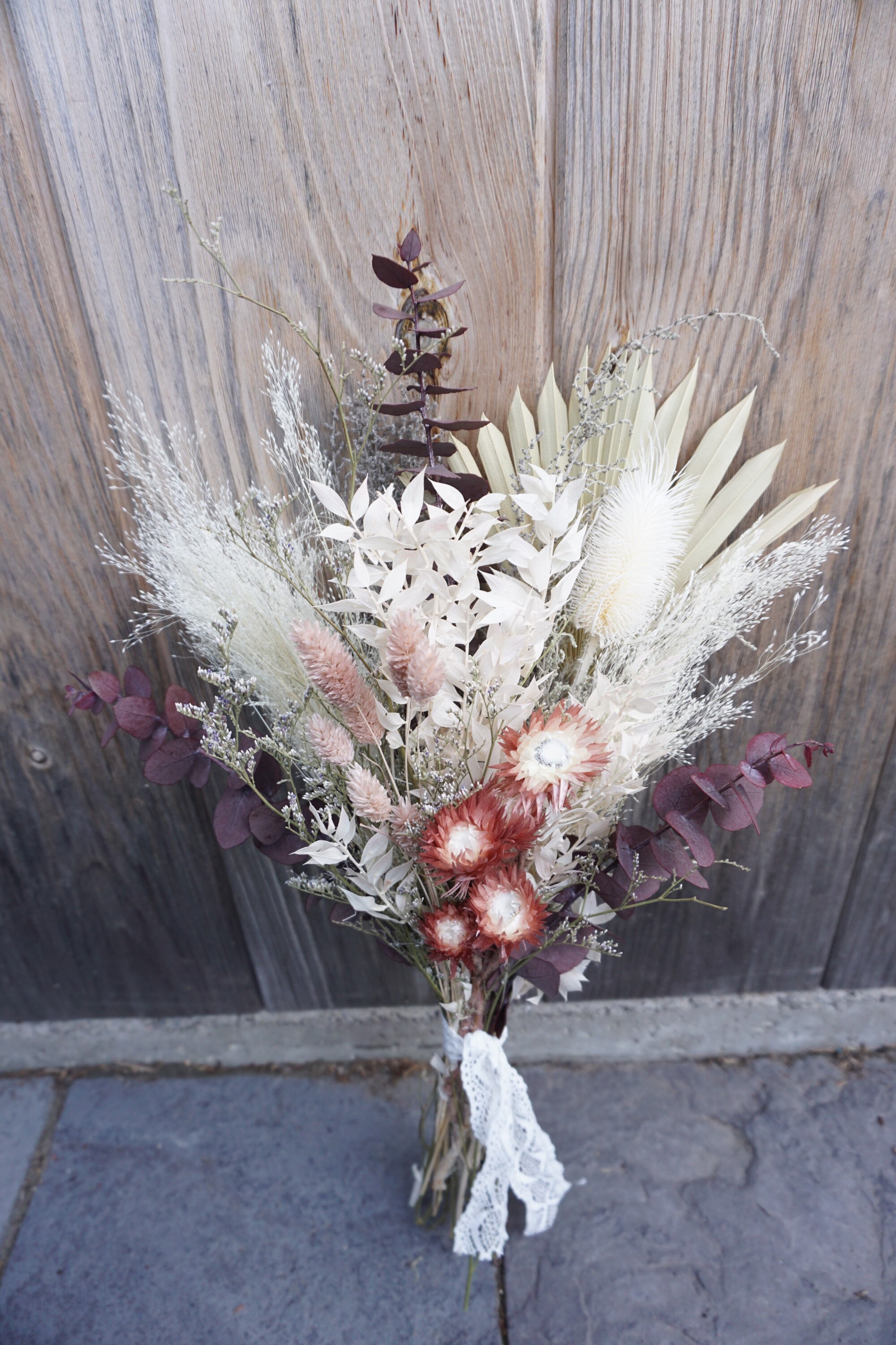 Boho Dried Flower Bouquet Bridal Wedding Bouquet Boho Etsy