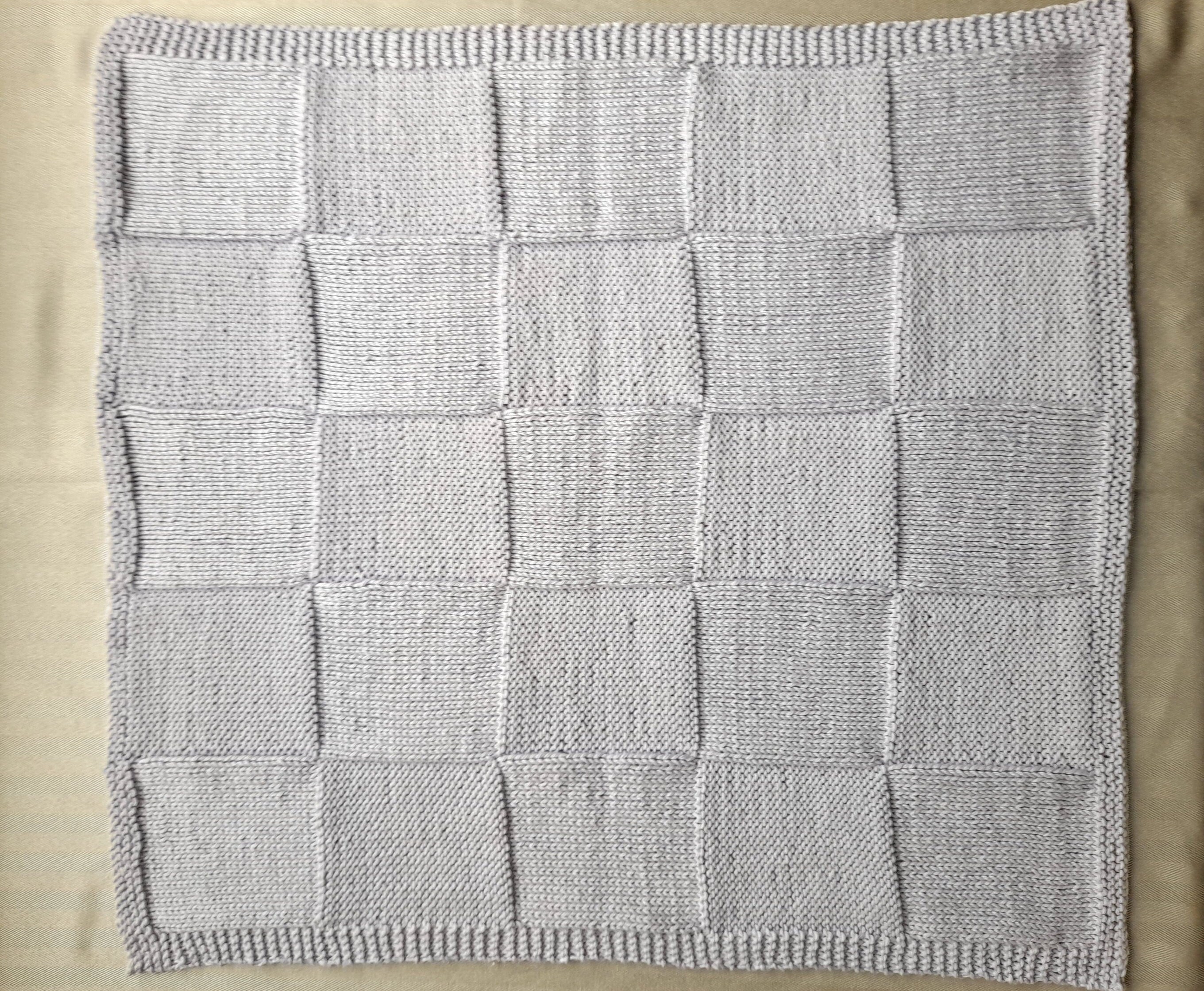 Hand Knitted Pale Lilac 100 Cotton Baby Blanket Etsy UK