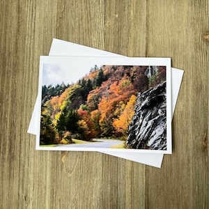 Caduta sulla Blue Ridge Parkway / Biglietto vuoto + busta / Blue Ridge Mountains, Carolina del Nord