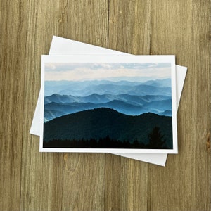Cowee Mountain Overlook / Biglietto vuoto + busta / Blue Ridge Parkway, Carolina del Nord