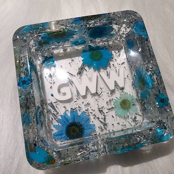Flower Resin Ashtray Etsy