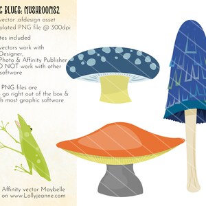 Frog Leg Blues: Mushrooms 2 Affinity Designer Vector en PNG Assets