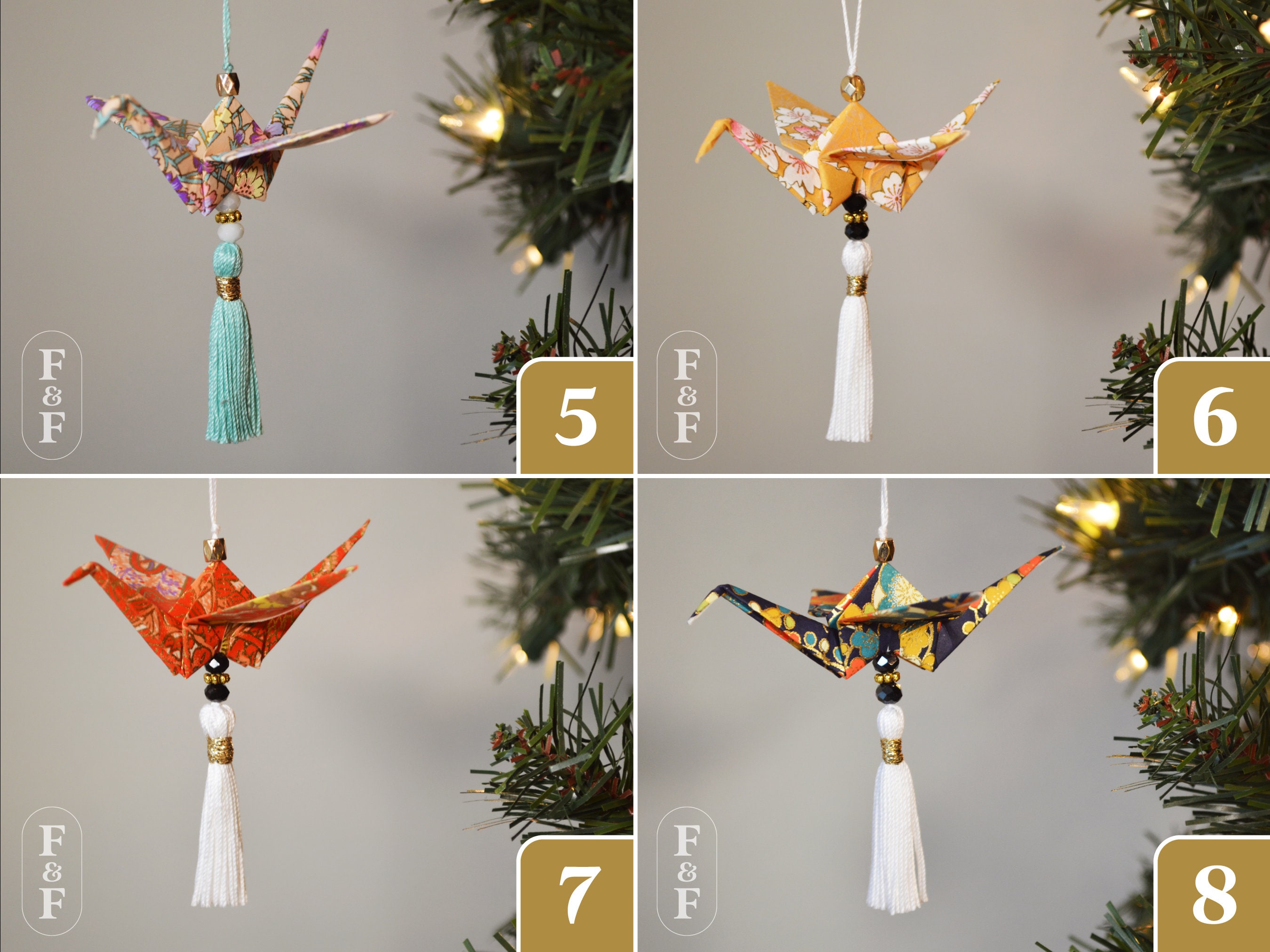 Crane Christmas Ornament 