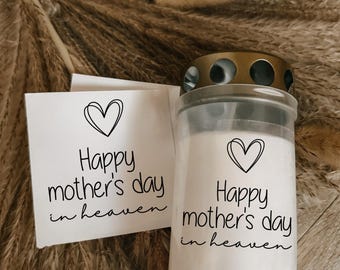 Aufkleber Grabkerze "Muttertag" | Sticker Grabkerze | Grablicht |  Grabschmuck | Mothersday