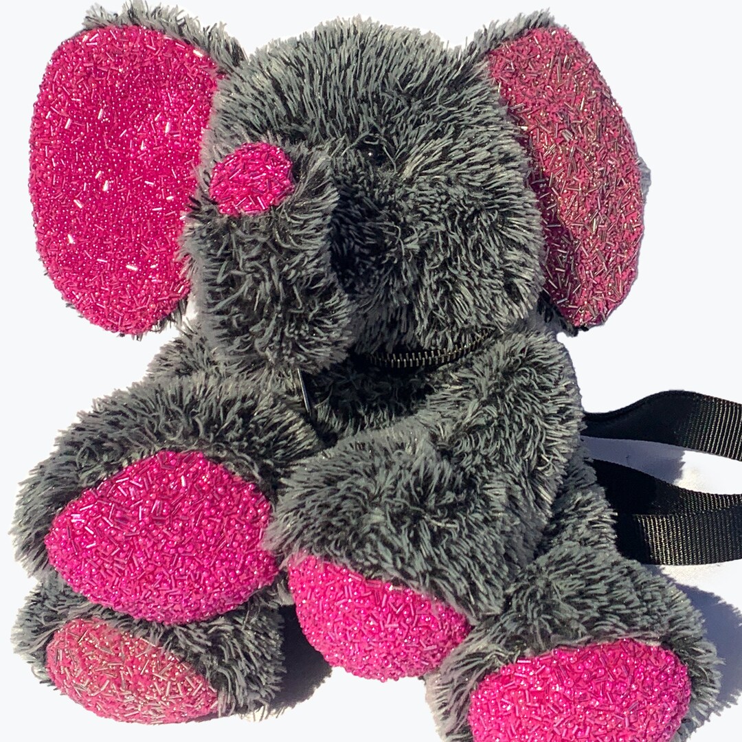 Upcycled Elephant Backpack, Vintage, Kawaii, Fanny Pack 