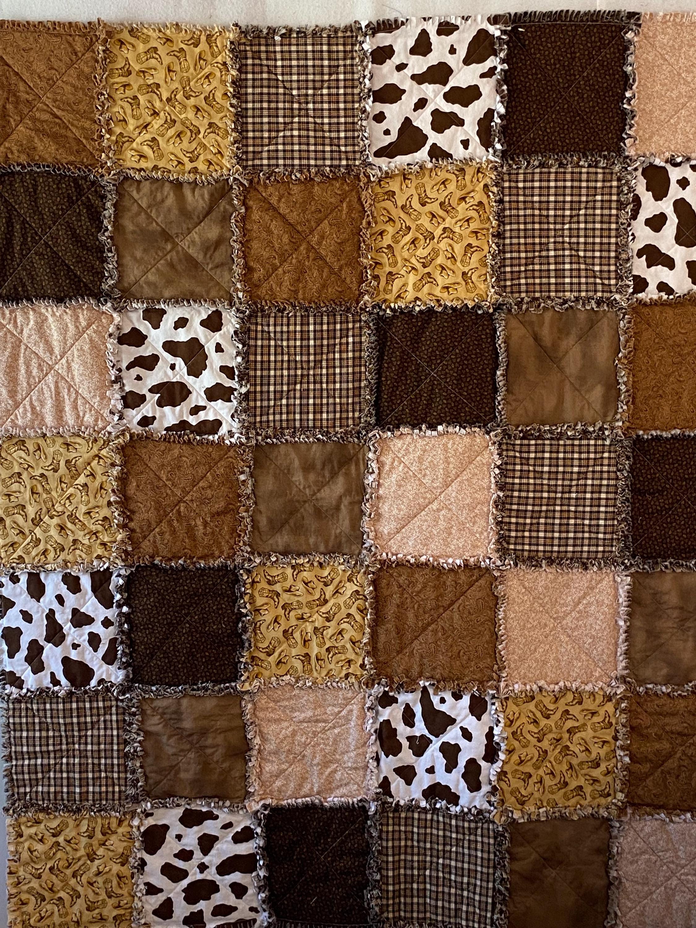 Lap Rag Quilt Handmade Country Rag Lap/ Throw Quilt - Etsy