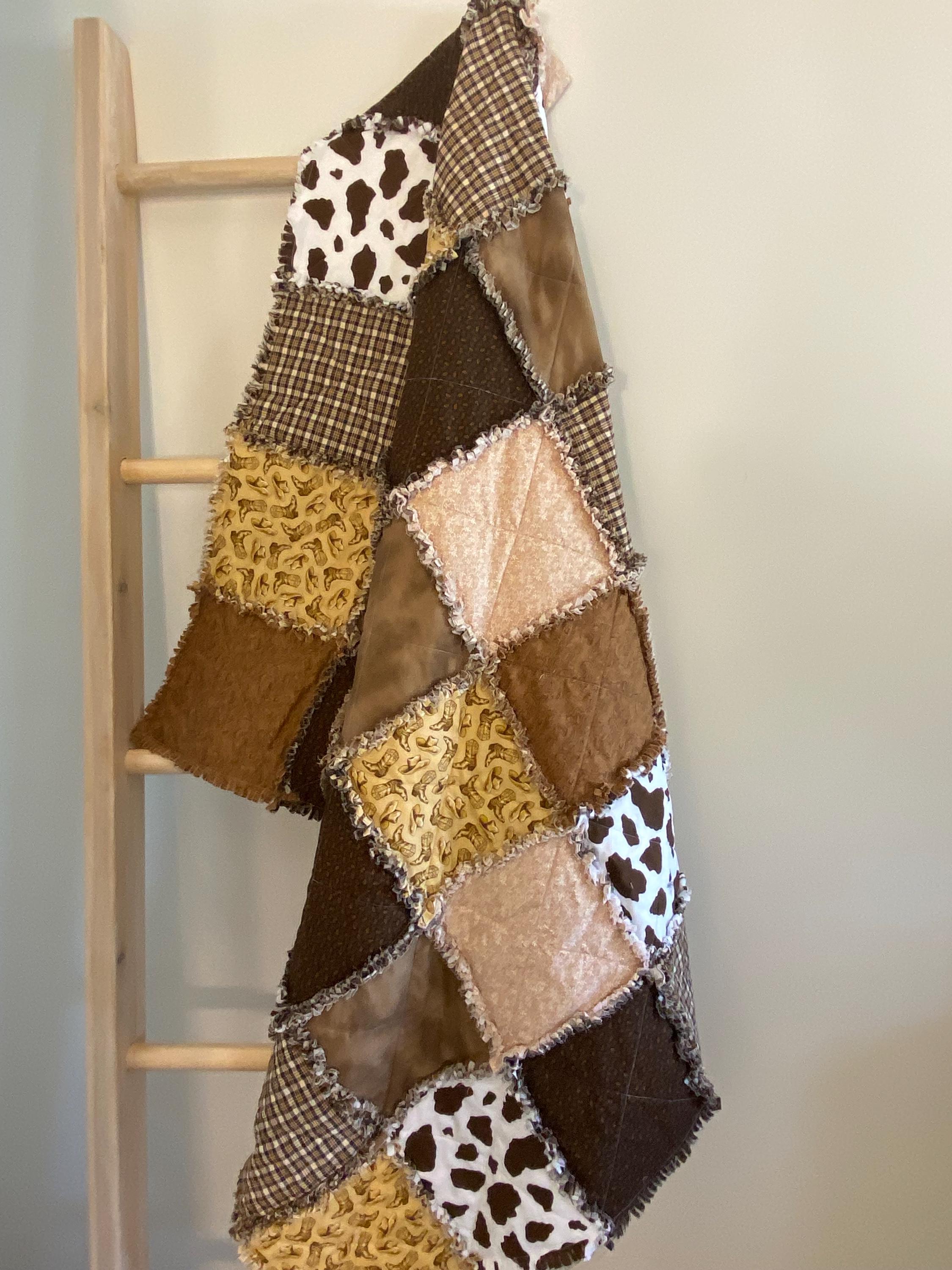 Lap Rag Quilt Handmade Country Rag Lap/ Throw Quilt - Etsy
