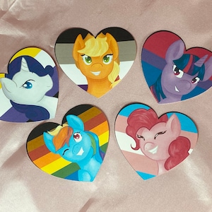 JUMBO Fanmade MLP Pride Stickers- Mane 6