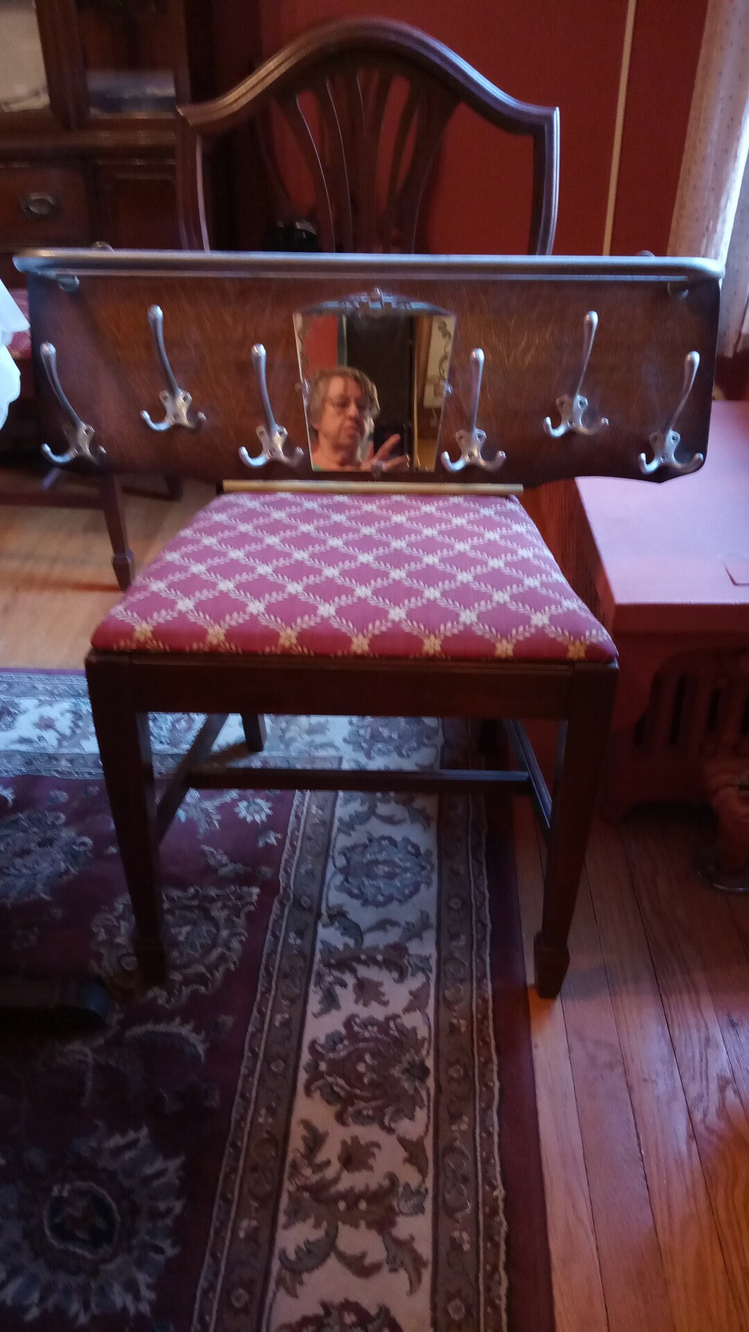 Vintage Oak Coat Rack and Shelf. Etsy