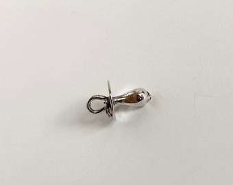 Pacifier Sterling Silver 3D Charm .925 Baby Charm