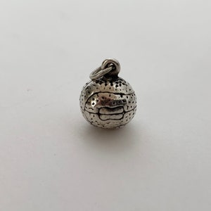 Sterling Silver 3D Basketball Charm