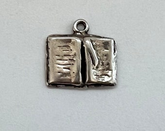 Book Charm Sterling Silver