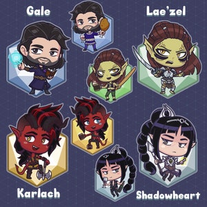 Baldur's Gate 3 Companion Charms & Stickers - Etsy