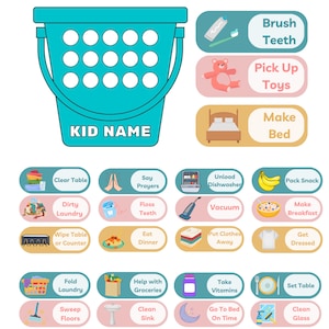 Fill Your Bucket Chore and Routine Chart Canva Template